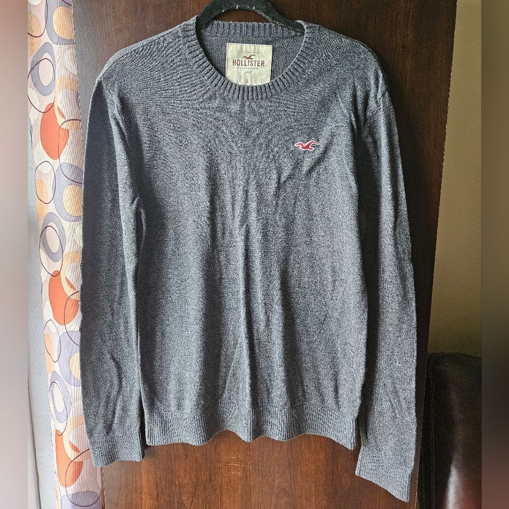 Y2K Hollister Charcoal Crewneck Sweater Size Large